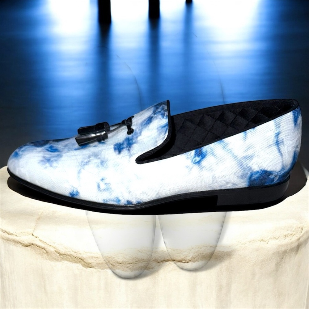 New Louis Vuitton Auteuil Loafer Blue Tie-Dye Monogram Slip-On (Size US 9 / LV 8 - Picture 8 of 12